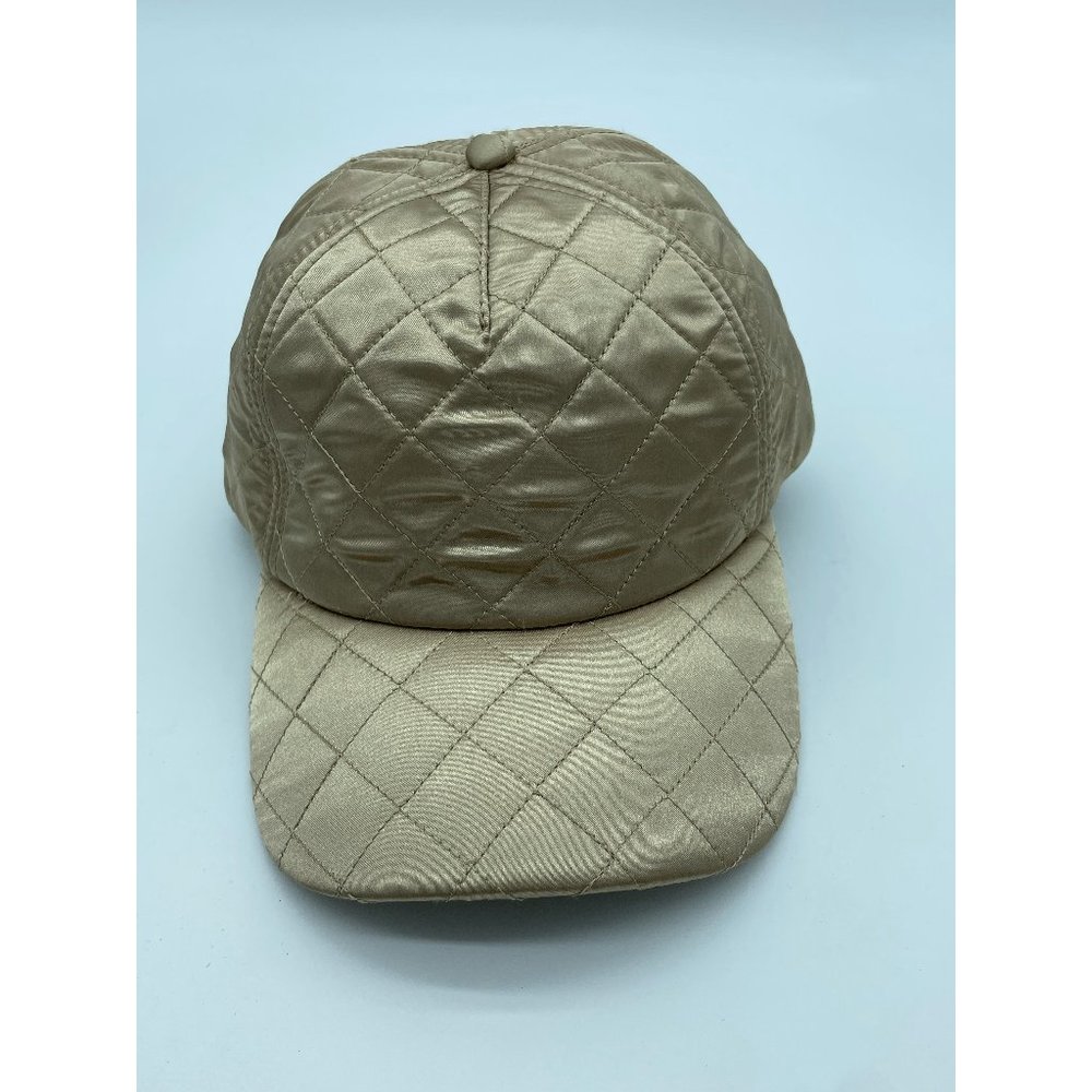 Gold Quilted Baseball Woman Hat